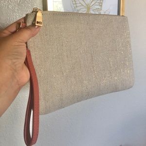 Tan Clutch - Wristlet - Pouchette